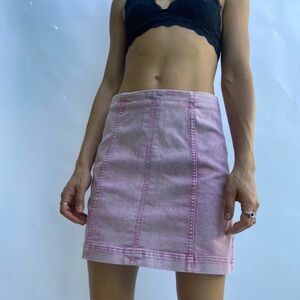 Acid Wash Lavender mini skirt